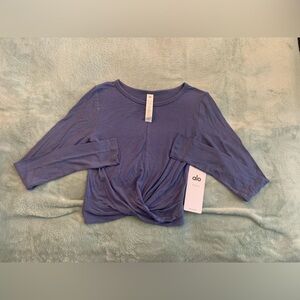 Alo Yoga Cover Long Sleeve Top (infinity blue)